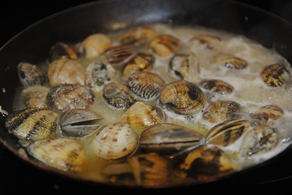 Receta de almejas a la marinera paso a paso