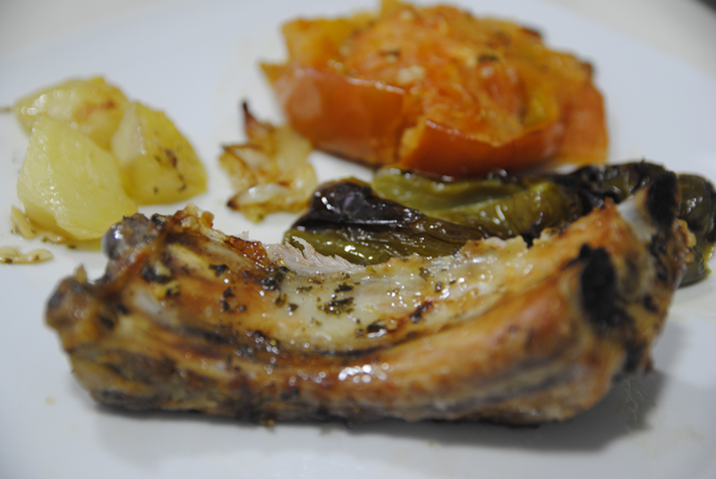 costillas de cerdo al horno con patatas