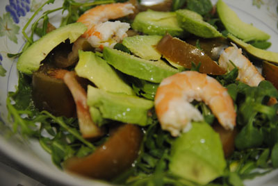 Receta de Ensalada de aguacate y langostinos